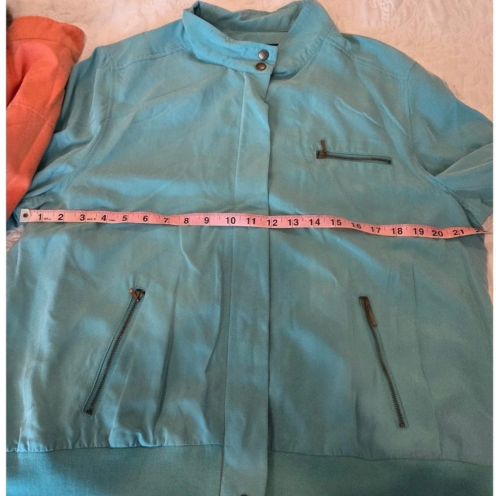 NORTONSTUDIO‎ Women's Bundle Orange and Teal Bomber Jacket Zip Front Size 18